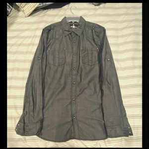 Dark Gray Men’s Button Up